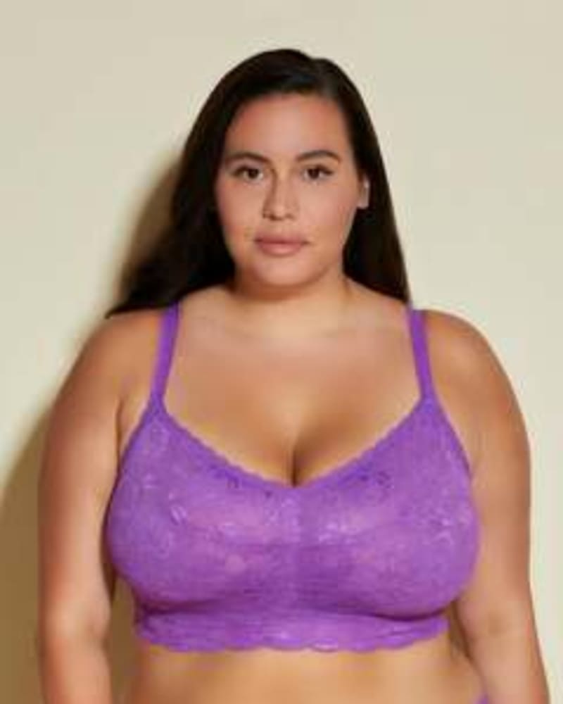 Front of a model wearing a size M Ultra Curvy Sweetie Bralette in Cyclamen by Cosabella. | dia_product_style_image_id:253653